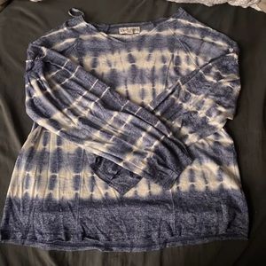 Thin cashmere-like tie dye sweater